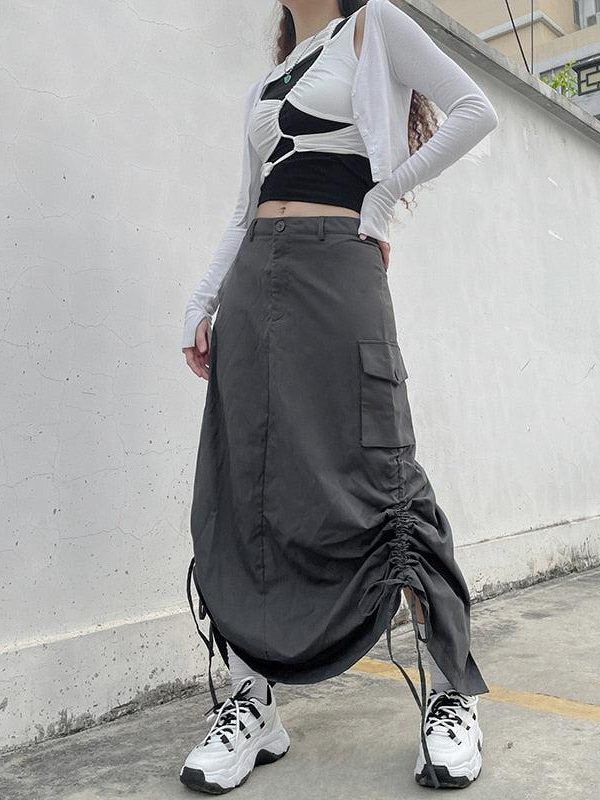 Fairy Grunge Parachute Maxi Skirt