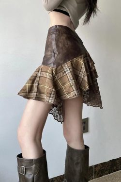 Fairy Grunge Patchwork Mini Skirt