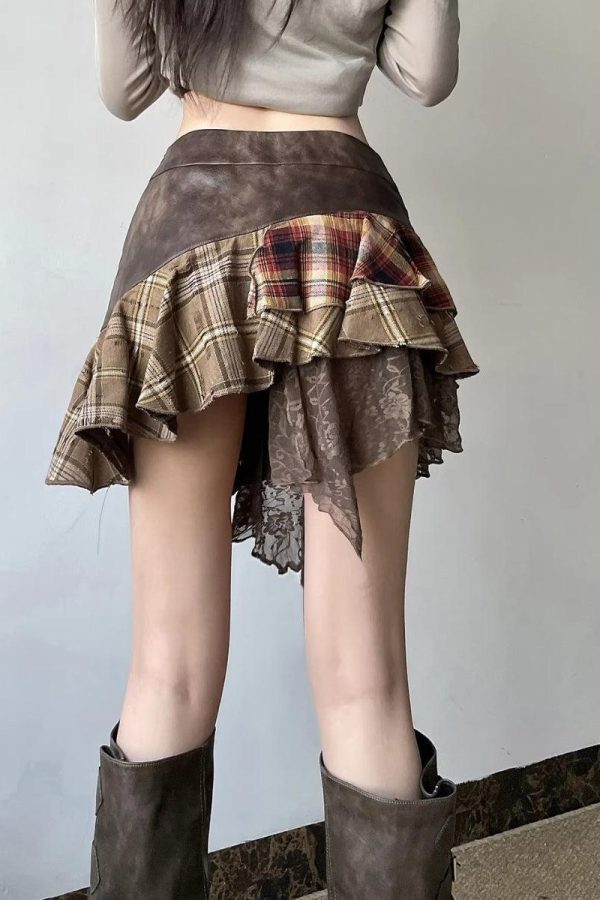 Fairy Grunge Patchwork Mini Skirt
