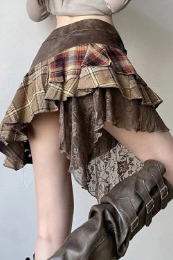 Fairy Grunge Patchwork Mini Skirt