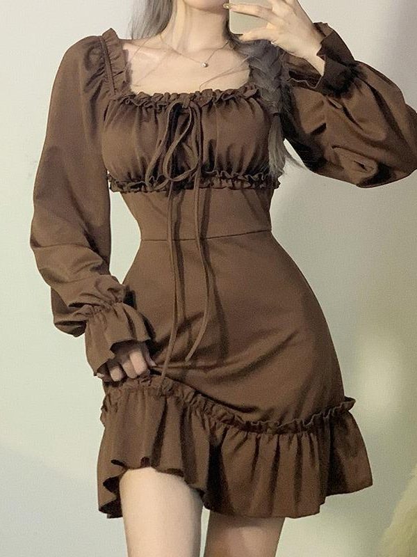 Fairy Grunge Ruffled Mini Dress