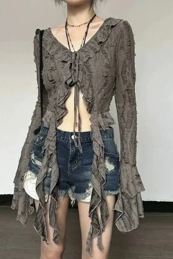 Fairy Grunge Ruffled Top
