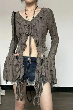 Fairy Grunge Ruffled Top