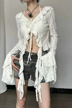 Fairy Grunge Ruffled Top