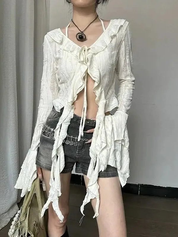 Fairy Grunge Ruffled Top