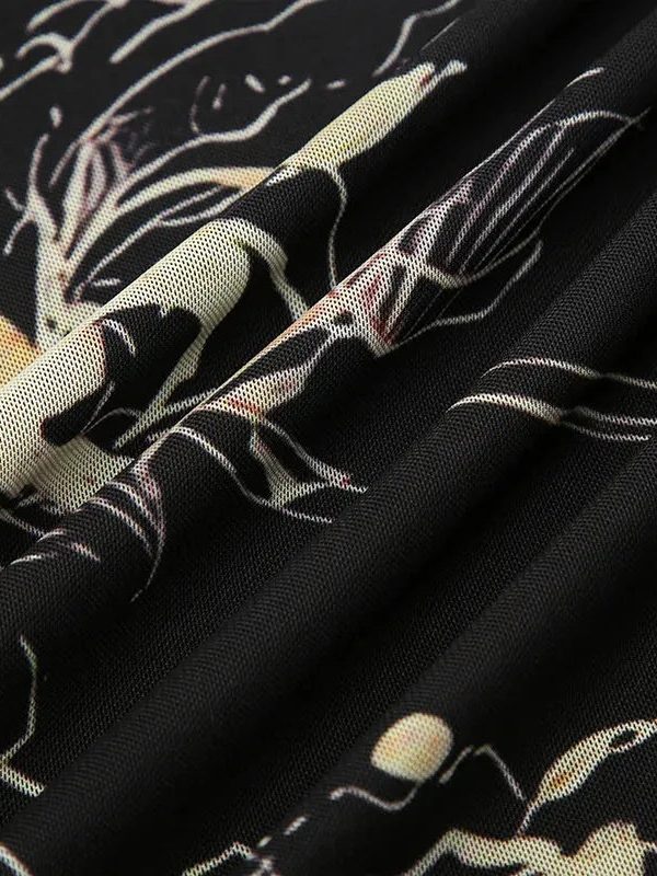 Fairycore Dark Fairy Midi Skirt