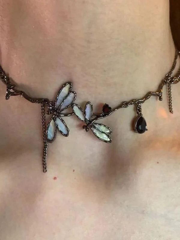 Fairycore Dragonfly Necklace