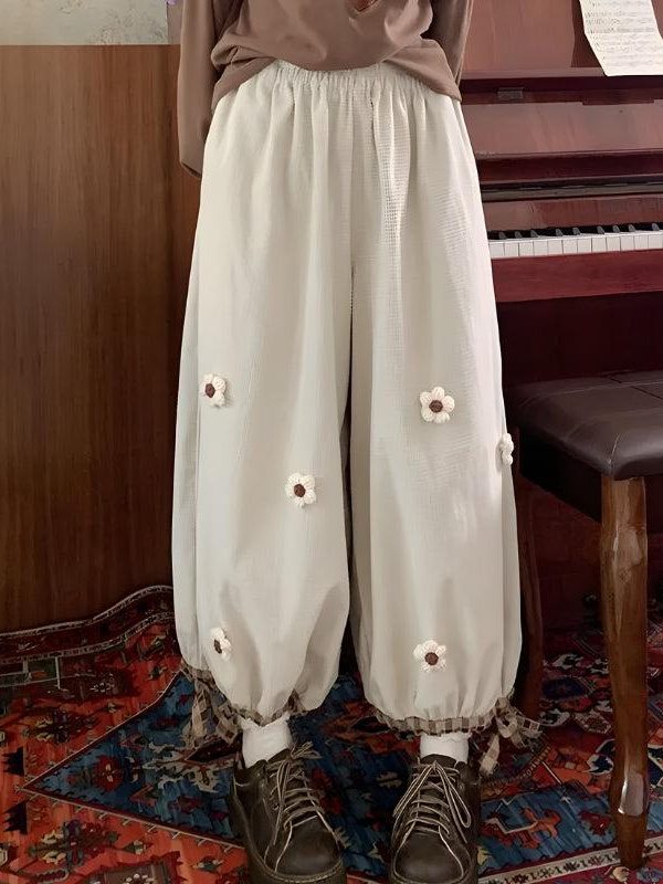 Fairycore Floral Pants