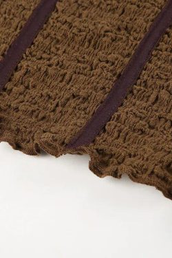 Fairycore Lace Detailed Shirred Top