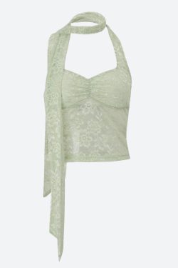 Fairycore Lace Halter Top