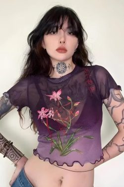 Fairycore Lily Sheer Top