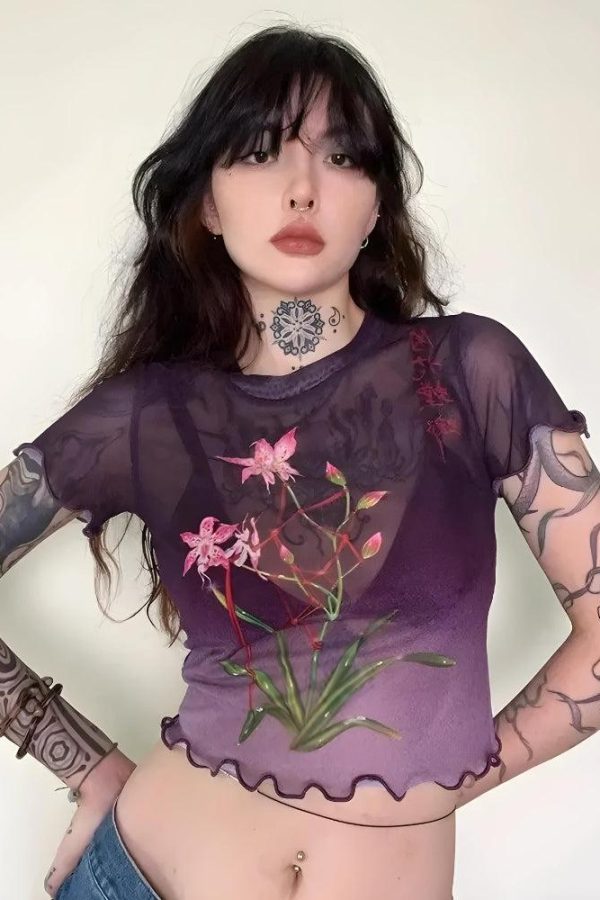 Fairycore Lily Sheer Top