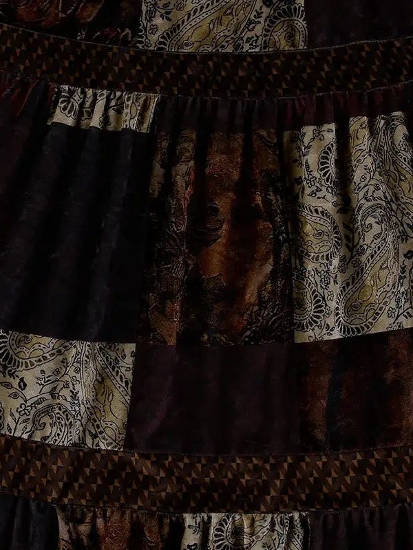 Fairycore Patchwork Maxi Skirt