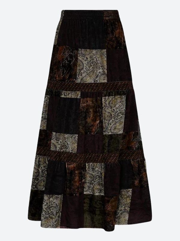 Fairycore Patchwork Maxi Skirt