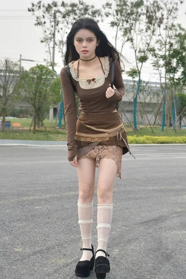 Fairycore Patchwork Mini Skirt