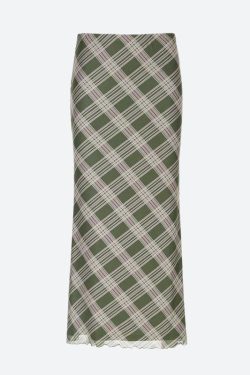 Fairycore Plaid Maxi Skirt