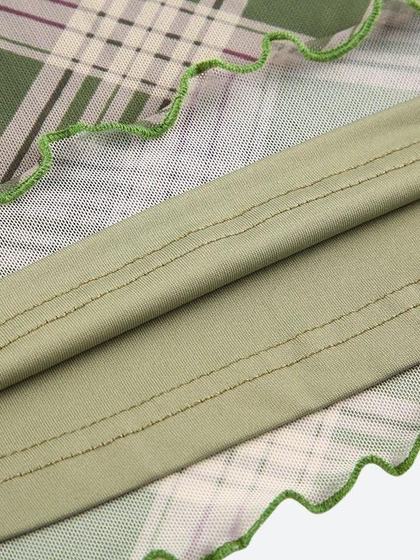 Fairycore Plaid Maxi Skirt