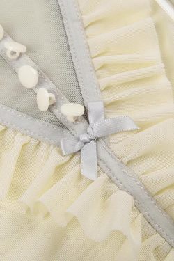 Fairycore Ruffled Mesh Corset Top