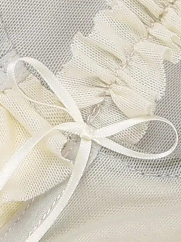 Fairycore Ruffled Mesh Corset Top