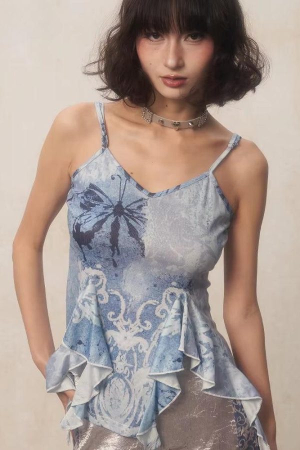 Fairycore Ruffled Top