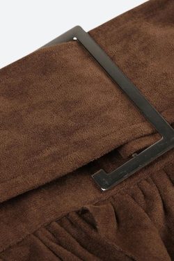 Fairycore Suede Mini Skirt