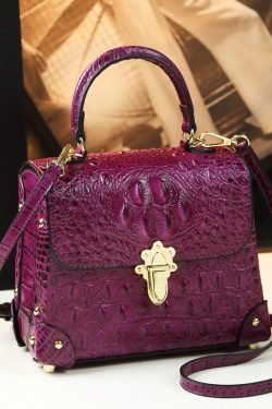 Fashion Alligator Pattern Solid Durable Versatile Women Handbags