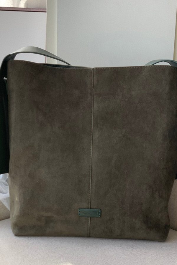 Fashion Army Green Large Capacity Calf Leather Messenger Bag