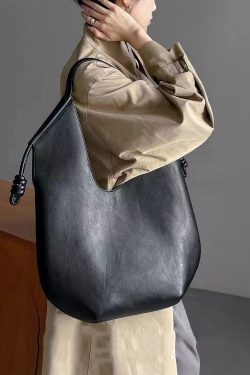 Fashion Black Large Capacity Faux Leather Satchel Handbag