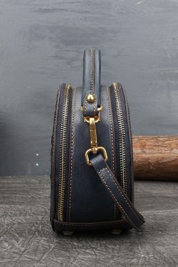 Fashion Black The Sunflowers Jacquard Calf Leather Messenger Bag