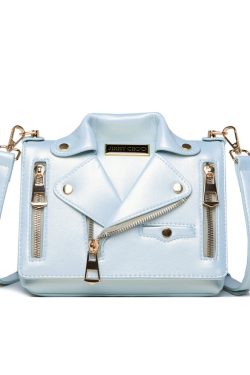 Fashion Black Zippered Faux Leather Messenger Bag