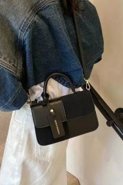 Fashion Brown Solid Durable Patchwork Faux Leather Micro Bag