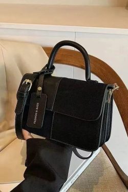 Fashion Brown Solid Durable Patchwork Faux Leather Micro Bag