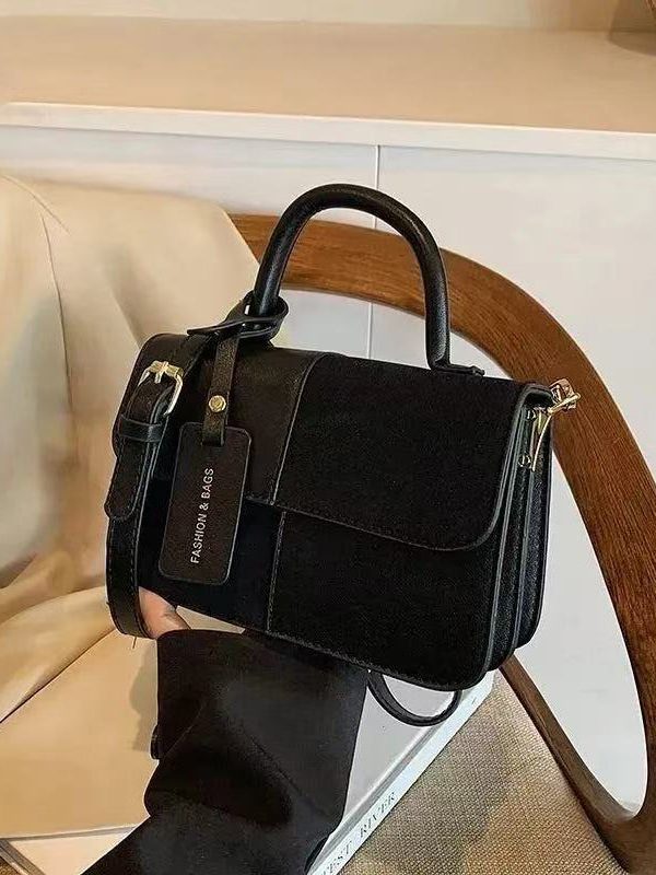 Fashion Brown Solid Durable Patchwork Faux Leather Micro Bag