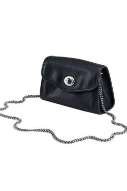 Fashion Caramel Chain Linked Calf Leather Satchel Handbag