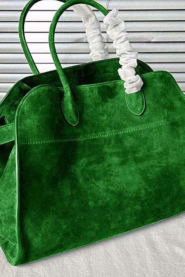 Fashion dark blue Large Capacity Suede Tote Handbag