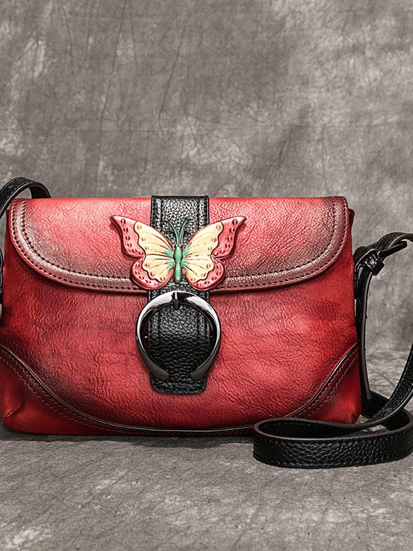 Fashion Green Animal pattern Paitings Calf Leather Satchel Handbag