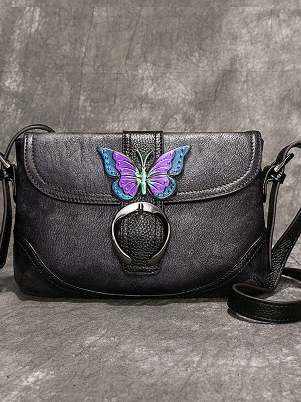 Fashion Green Animal pattern Paitings Calf Leather Satchel Handbag