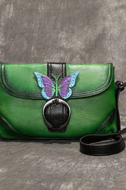 Fashion Green Animal pattern Paitings Calf Leather Satchel Handbag
