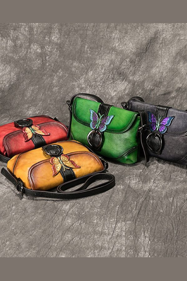 Fashion Green Animal pattern Paitings Calf Leather Satchel Handbag