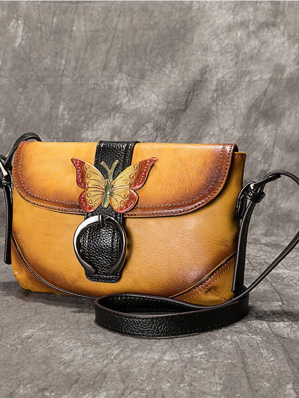 Fashion Green Animal pattern Paitings Calf Leather Satchel Handbag