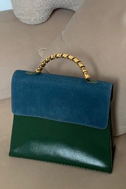 Fashion Green Durable Calf Leather Micro Bag
