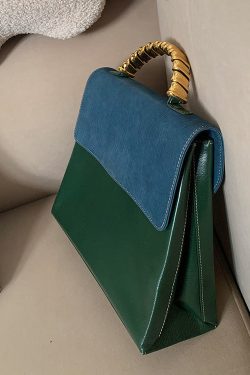 Fashion Green Durable Calf Leather Micro Bag