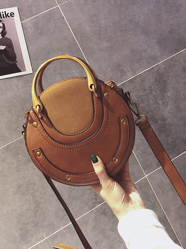 Fashion Green Suede Patchwork Faux Leather Satchel Handbag