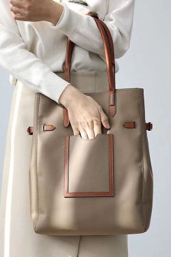 Fashion Khaki Large Capacity Satchel Bag Handbag