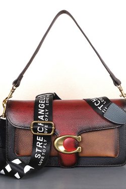 Fashion Red Rub color Paitings Calf Leather Satchel Handbag