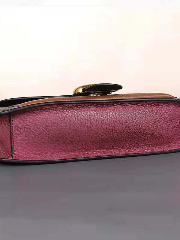 Fashion Red Rub color Paitings Calf Leather Satchel Handbag