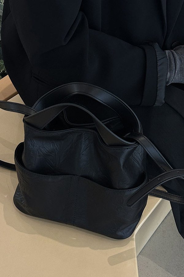 Fashion Versatile Brown Faux Leather Tote Handbag