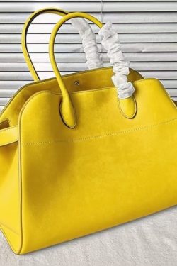 Fashion Yellow Large Capacity Suede Tote Handbag