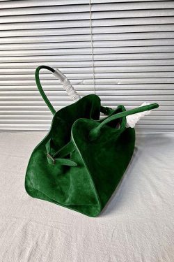 Fashion Yellow Large Capacity Suede Tote Handbag