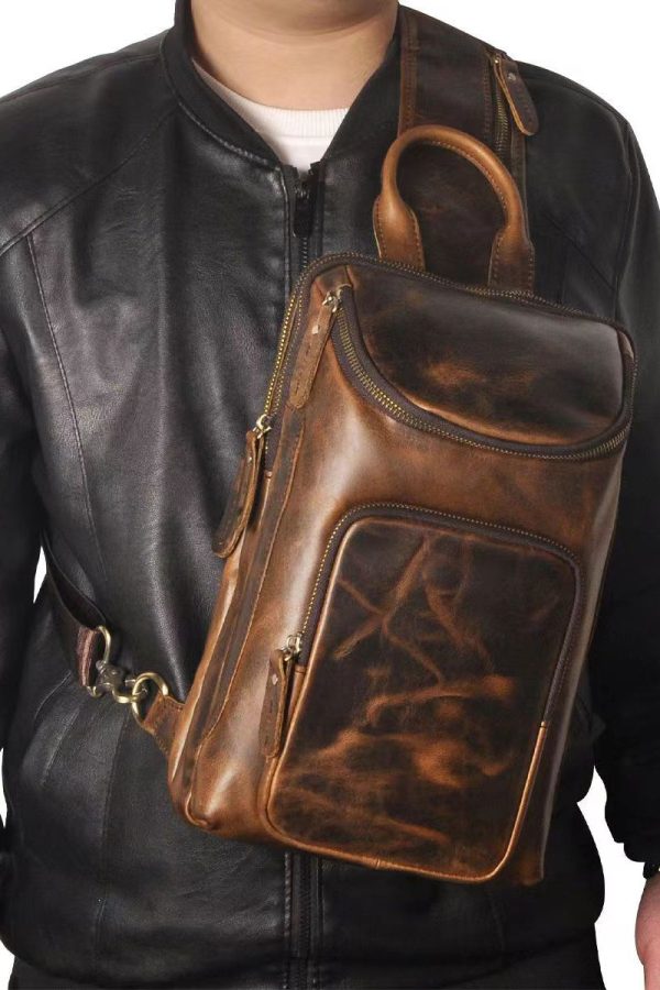 Fashionable Boutique Cowhide Versatile Chest Bag